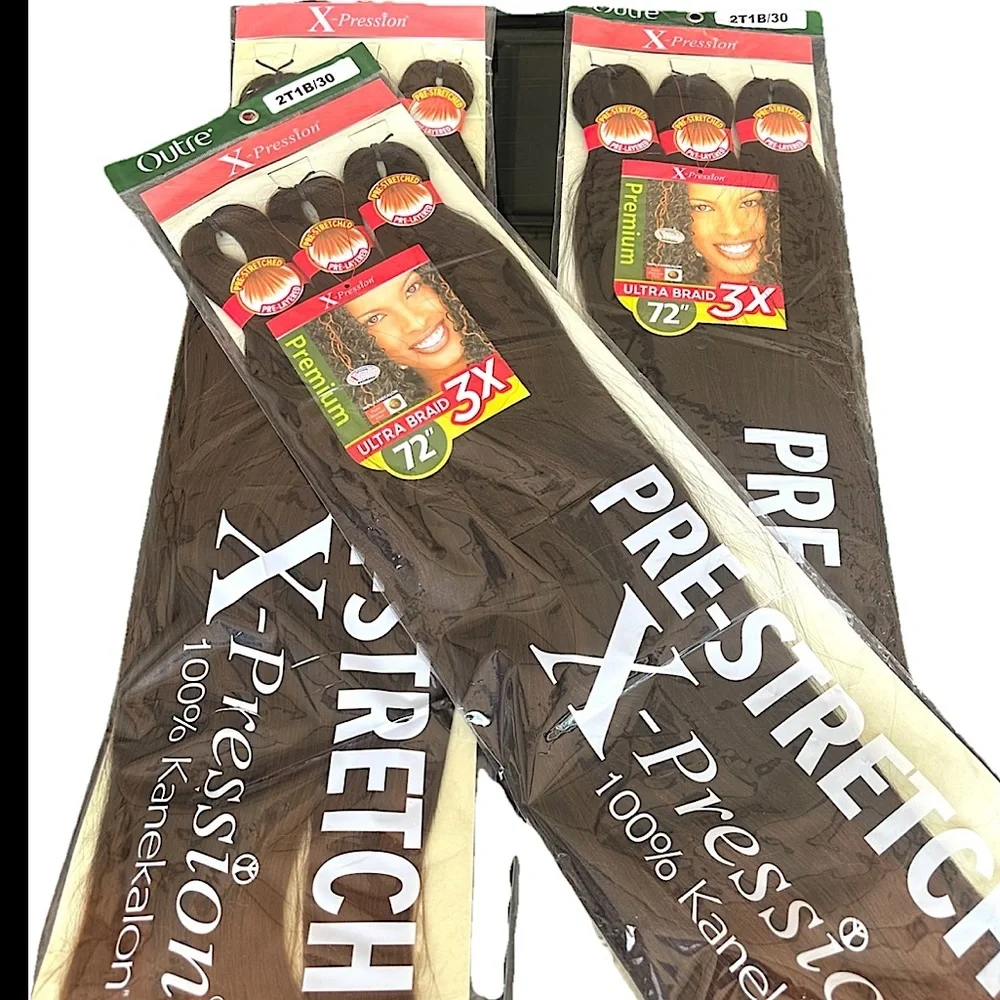 3 Packs‎ - Outre X-Pression 3X Pre-Stretched Ultra Braid 72